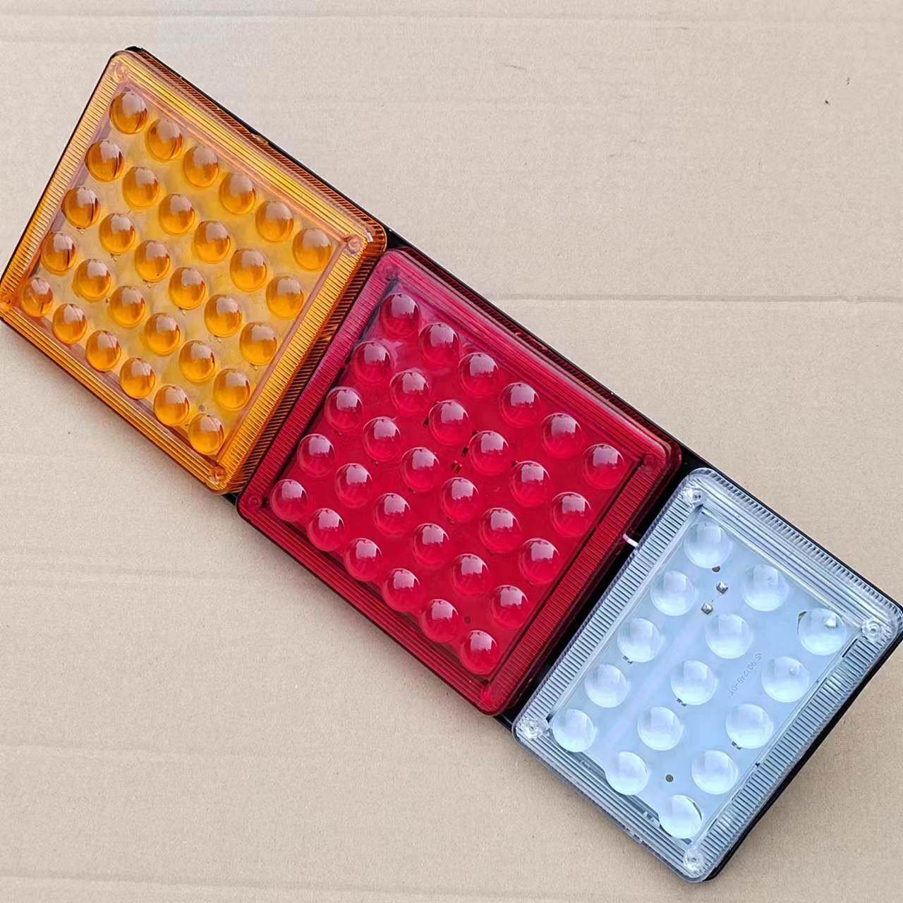 透镜LED巨能王后尾灯半挂车大货车总成超亮倒车煞车灯24V电子防水