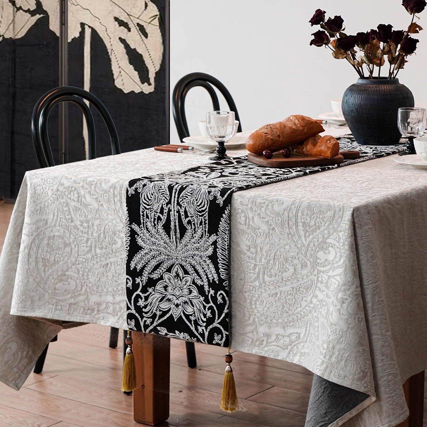 【西绍尔温】桌旗法式中古风覆古高级感轻奢简约高端茶几长条盖布,居家布艺,桌旗,淘宝优惠券,粉丝福利购,淘宝优惠卷