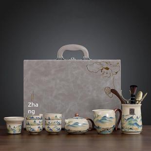 汝窑茶具2025新款功夫壶高端礼盒专为师长礼品定制
