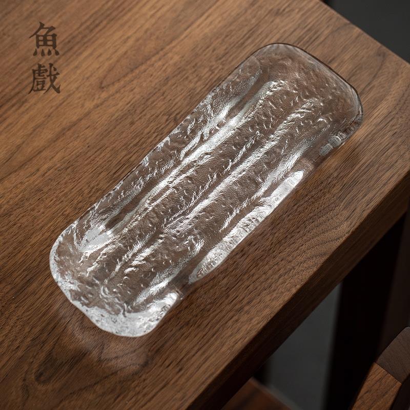 日式玻璃壶承茶托干泡台茶盘茶壶托盘水果盘茶点盘功夫茶道零配件