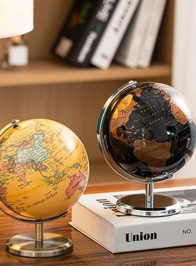 现代轻奢高档地球仪摆件办公室书房桌面摆设客厅电视柜家居装饰品