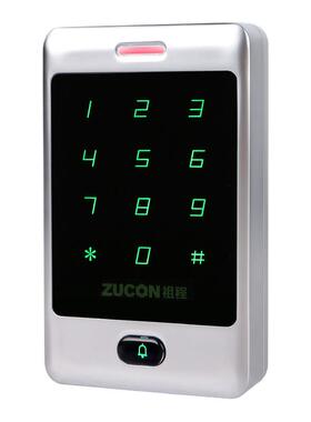 ZUCON金属刷卡密码门禁小区室外防水防雨门禁一体机金属读头防水