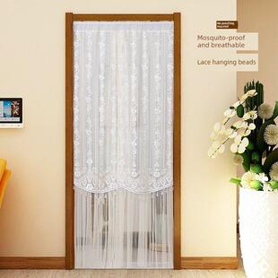 蕾丝门帘隔断帘隐私免打孔防光卧室房间居家阻隔防蚊纱帘