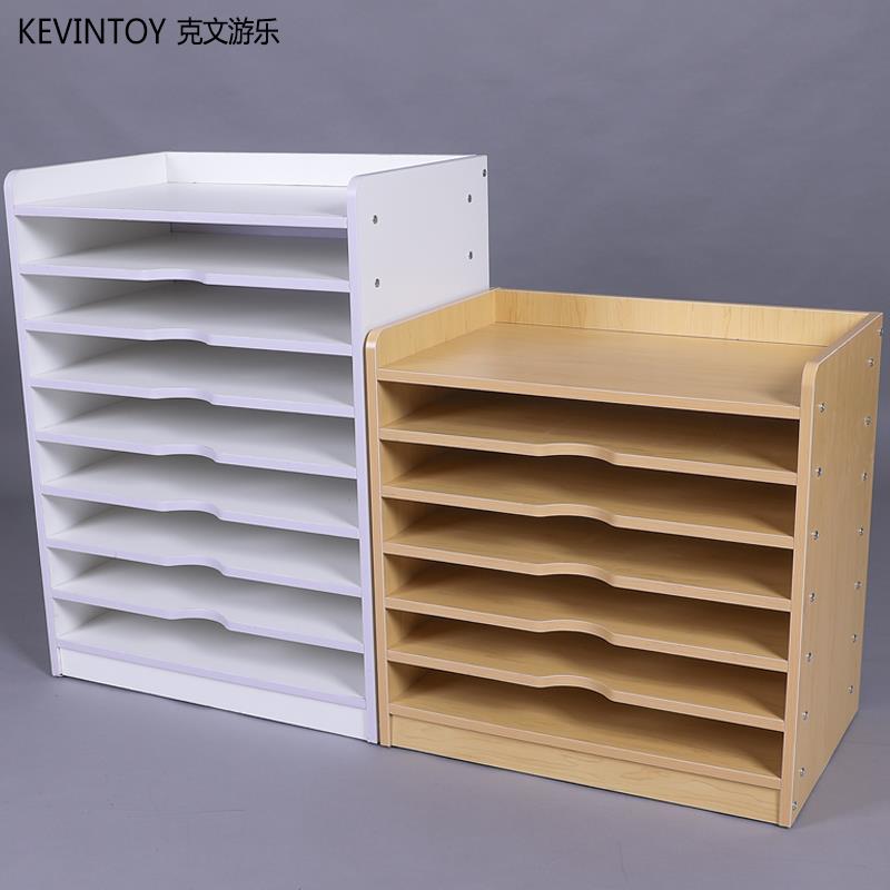 非实木幼儿园画纸柜4K开卡纸收纳架美术室彩色宣纸整张收纳柜绘画