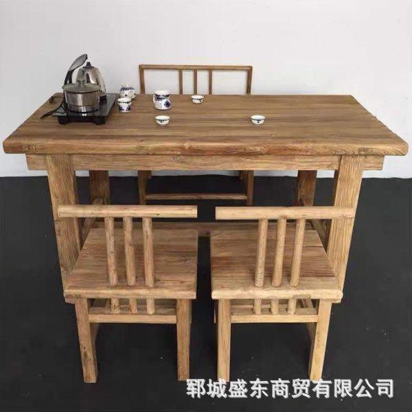 实木仿古桌面原木家具餐桌老榆木茶桌旧门板茶台复古茶桌椅组合,商业/办公家具,茶台/茶桌,淘宝优惠券,粉丝福利购,淘宝优惠卷