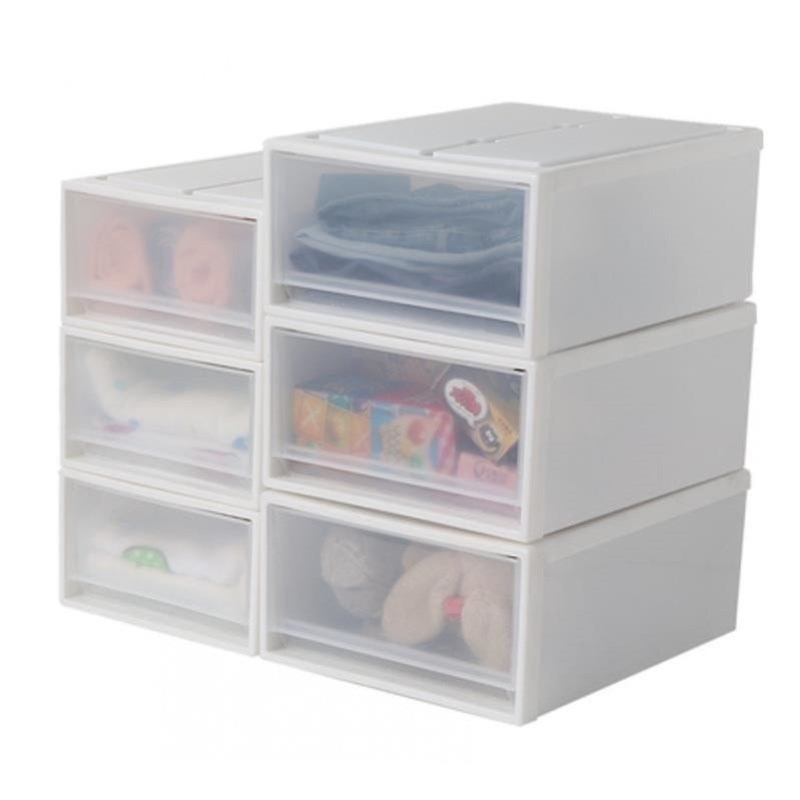 Drawer type storage box plastic transparent wardrobe storage