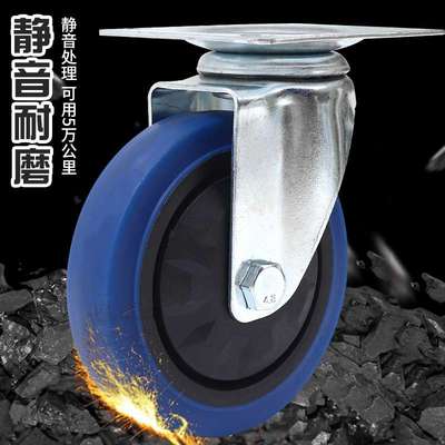 折叠静音平板车小推车搬家四轮手推车家用平板车搬运车快递拉货车