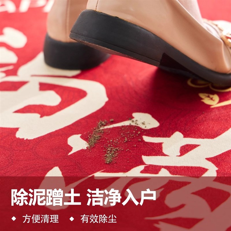 新年入户门地垫进门大门口过年家用蛇年新中式红地毯门垫防滑脚垫
