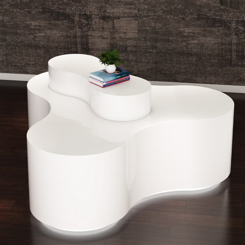 烤漆展示台中岛柜圆形发光展台公B司企业展厅异形陈列展柜陈列柜