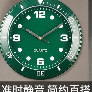 飾石英鐘表掛墻時(shí) 3N靜音機(jī)芯玻璃掛鐘客廳臥室圓形靜音墻壁表鐘裝