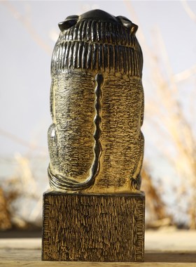 晋青堂青石石雕泰山石敢当复古黑色保平安怀旧手工雕刻庭院装饰