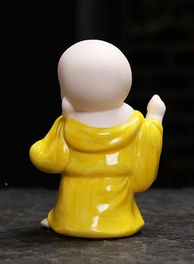 禅意小和尚客厅陶瓷摆件电视柜家居办公室好物茶几茶桌装饰品礼品