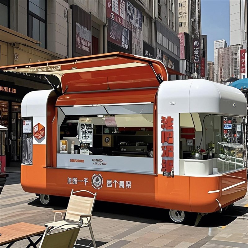 餐车小吃车移动摆摊车多功能网红云仓鸥翼门奶茶车售卖亭咖啡车