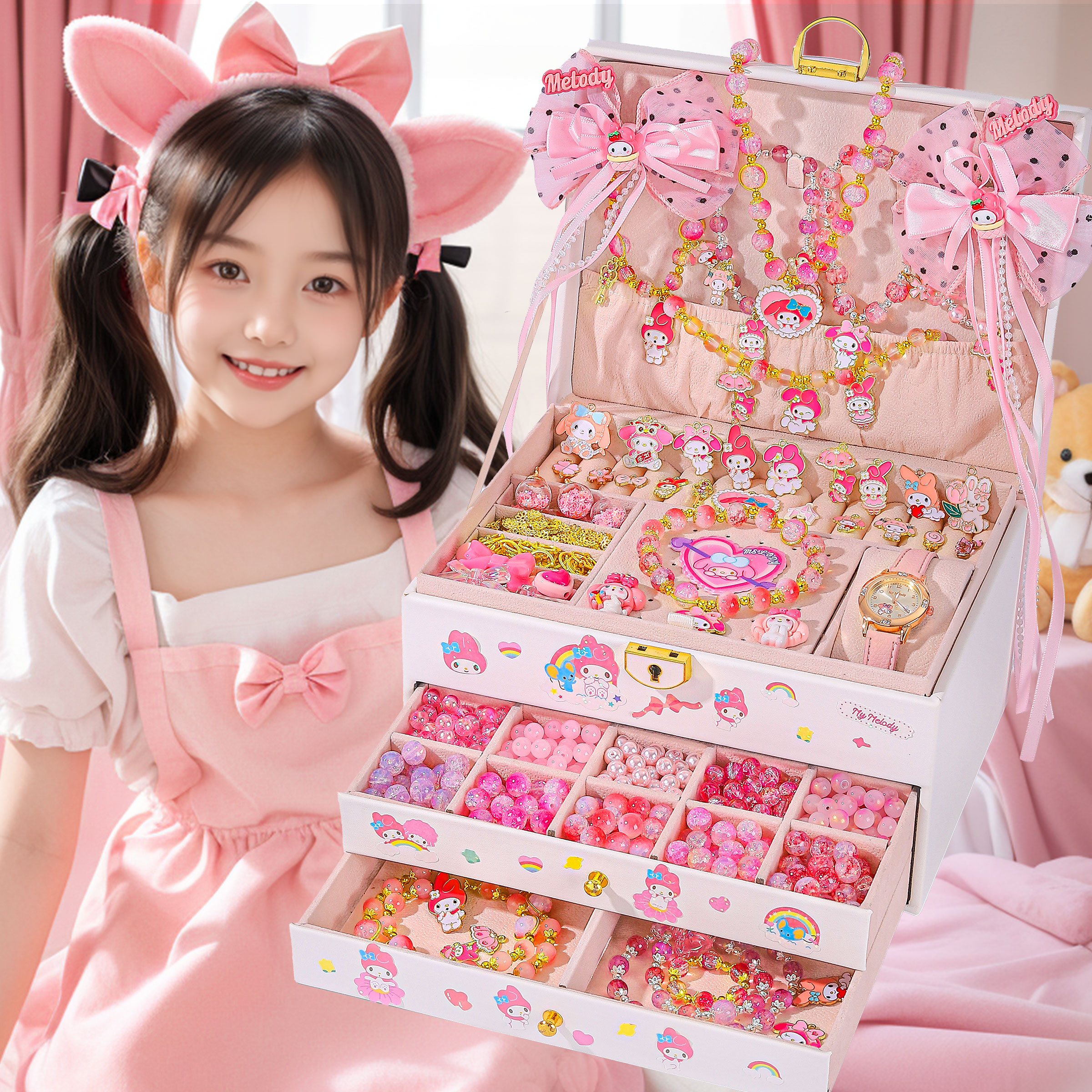 儿童美乐蒂生日礼物套装的6到10多岁小女孩高级感7女童5玩具12子8
