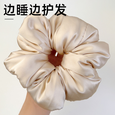 枕头发圈真丝填充睡眠睡觉超大章小蕙猪大肠气质札头发头绳头花女