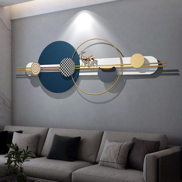 轻奢金属壁饰客厅沙发背景墙面装饰品挂件高级感铁艺餐厅墙壁挂饰