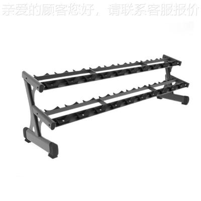 X3043 商用双层哑铃J52264架 健身角房十付-圆头六哑铃置放架