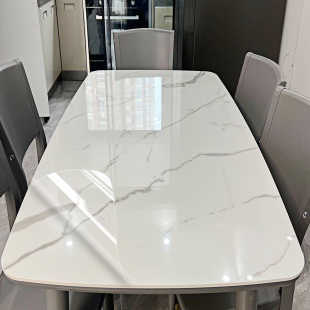 餐桌贴膜防烫岩板大理石桌面家具耐高温茶几石英石奢石透明保护膜