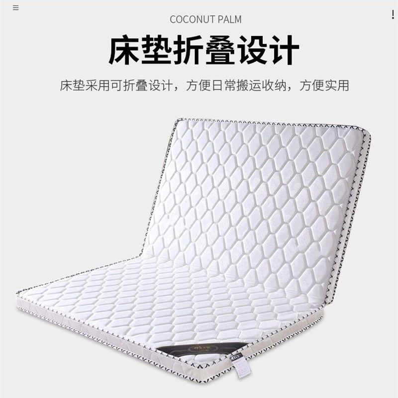 可定制3e天然椰棕床垫2X2.2米 2X2经济型偏硬加厚护脊棕榈大床垫