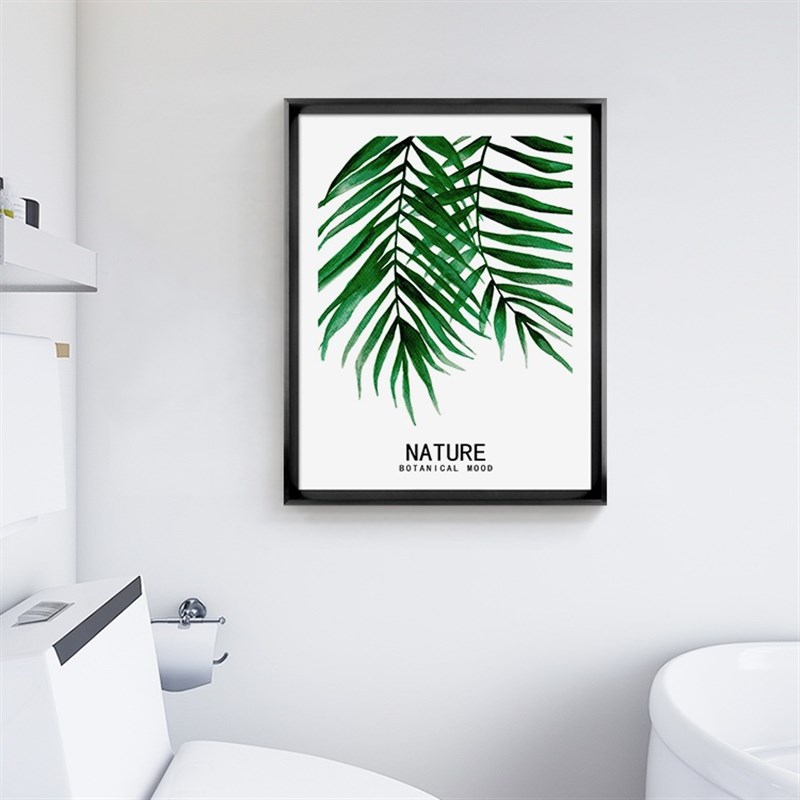 北欧简约小清新ins绿植物装饰画现代客厅餐厅壁画浴室卫生间挂画图片
