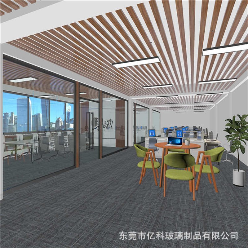 厂家隔墙墙玻璃玻璃安装化不锈钢12mm办公室厂房隔墙框架 隔断
