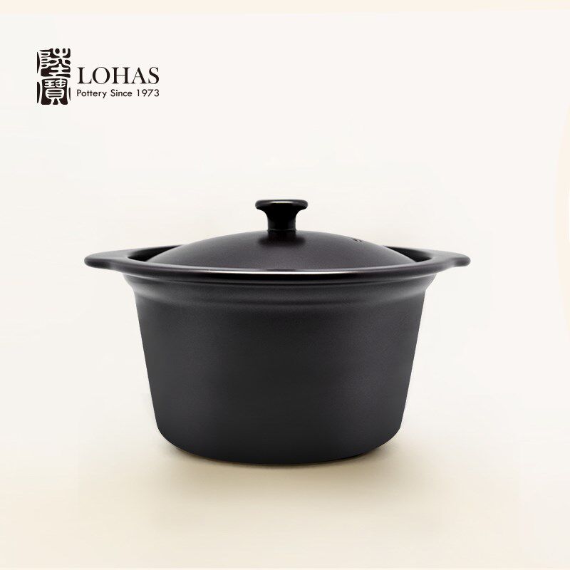 陆宝陶锅 洋风圆耳锅 煲汤炖煮锅健康陶瓷炖锅煮饭熬粥锅子耐高温