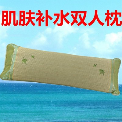 天然绣花蔺草枕套 凉席枕套 蔺草枕头席 双人枕片 兰草枕头套草席
