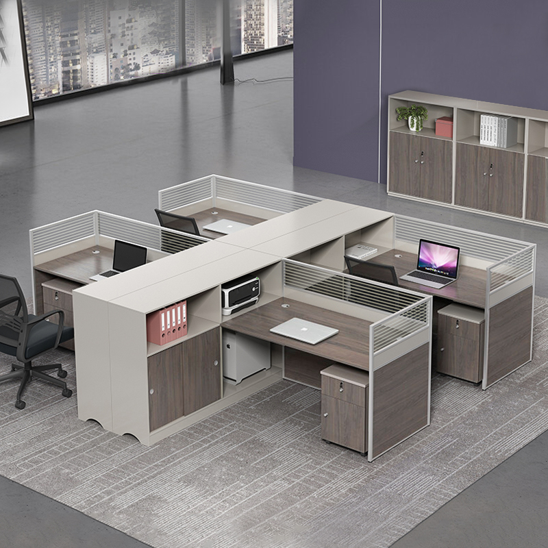 职员办公桌椅组合简约现代卡座24/6人员工位办公室电脑桌办公家俱