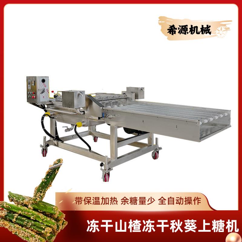 600型小麻花裹糖稀机器冻干山楂裹脆糖设备全自动草莓脆上糖机