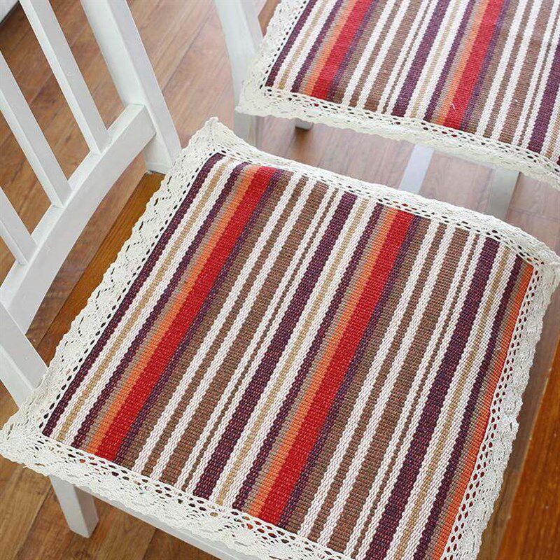 *?椅垫老粗布棉线 线单人圆形亚麻垫子坐垫沙发垫薄款靠垫餐椅