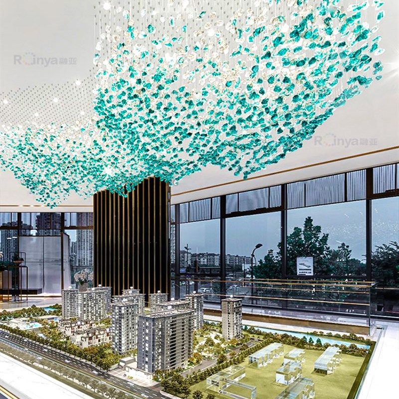酒店大堂创意艺术工程灯具大型玻璃灯饰别墅水晶吊灯售楼部沙盘灯,家装灯饰光源,酒店/宴会厅/餐饮吊灯,淘宝优惠券,粉丝福利购,淘宝优惠卷