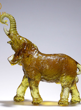 琉璃大象客厅装饰摆件电视柜酒柜家居工艺品高档桌面乔迁新居礼品