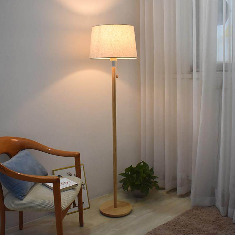 实木落地灯现代简约北欧客厅卧室书房台立式地灯亚麻暖光节能调光,家装灯饰光源,装饰落地灯,淘宝优惠券,粉丝福利购,淘宝优惠卷