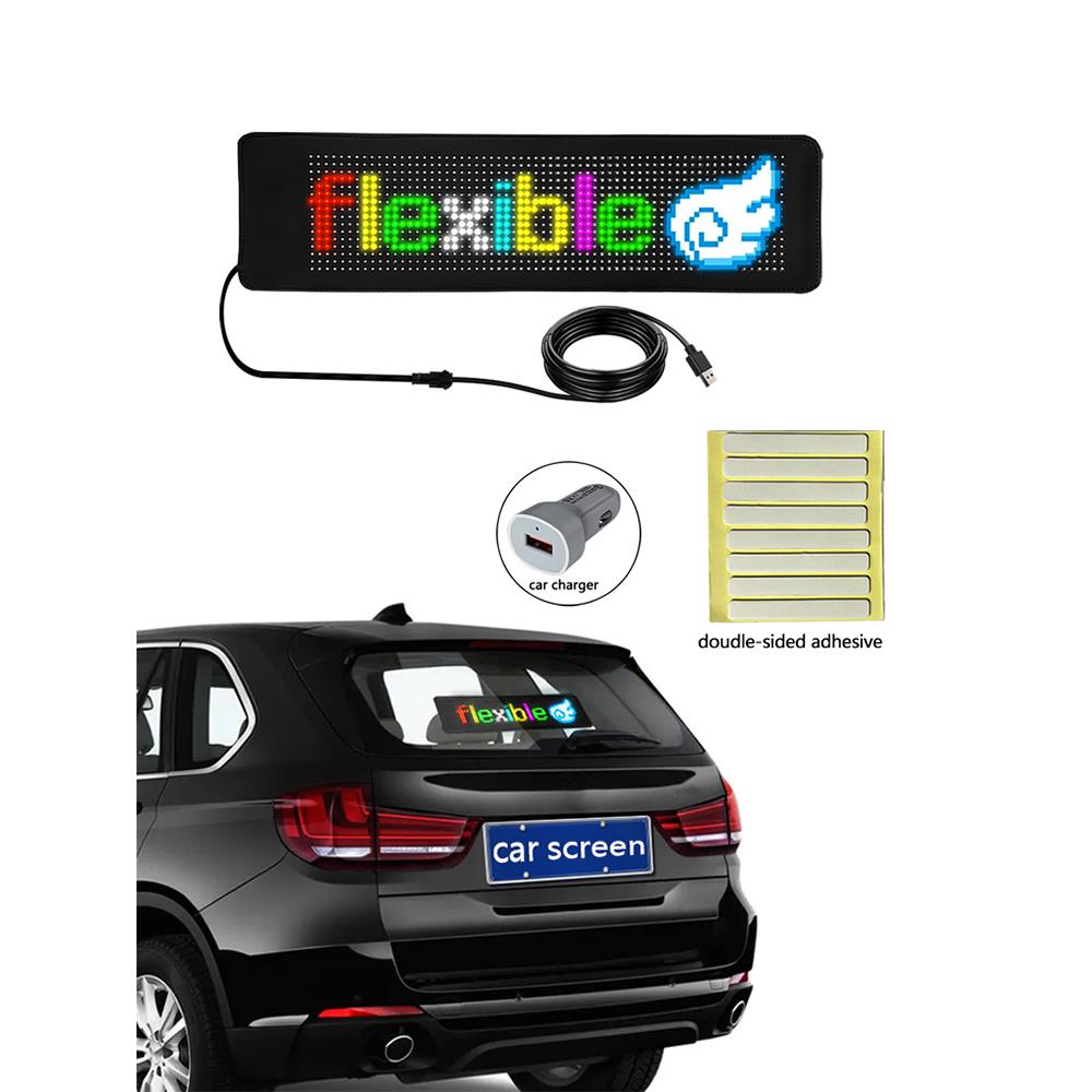 Yage柔性Led数字汽车贴纸汽车Led高清显示屏后窗超薄数字汽车贴纸