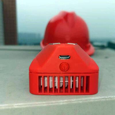 V型安全帽风扇工地充电电风扇帽子内置降温夏安全帽电力劳保改装