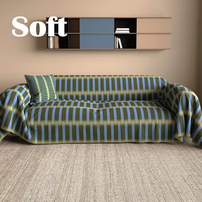 包豪斯条纹沙发巾客厅防尘盖毯沙发盖布轻奢高级感出租屋四季通用,居家布艺,沙发套,淘宝优惠券,粉丝福利购,淘宝优惠卷