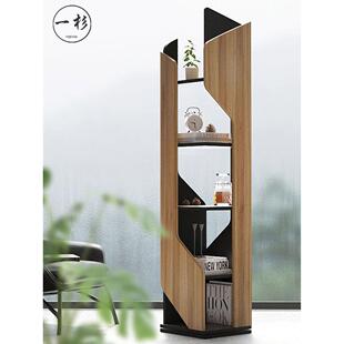 落地式书架客厅柜北欧多层储物架创意光豪华角落办公室现代简约角