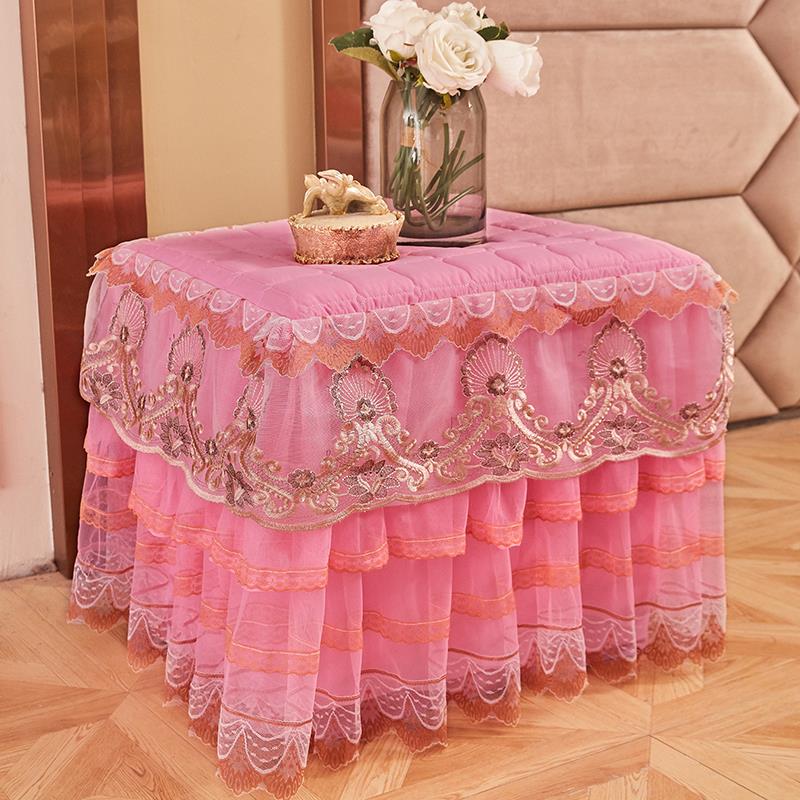 蕾丝床头柜罩套防尘罩柜子罩卧室小方桌盖巾公主风柜子盖布小台布