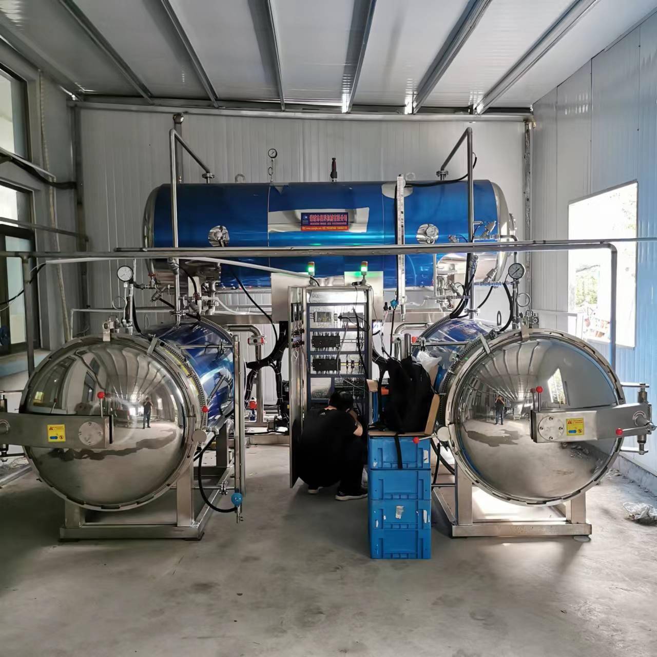 黄桃罐头商用杀菌锅蒸汽灭菌锅熟食卤肉乳鸽烧鸡单双层杀菌釜