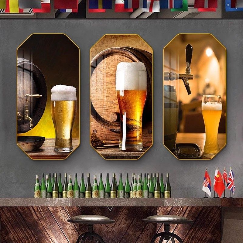 酒吧墙面装饰精酿小酒馆氛围布置挂画餐馆清吧背景墙KTV啤酒壁画,家居饰品,现代装饰画,淘宝优惠券,粉丝福利购,淘宝优惠卷