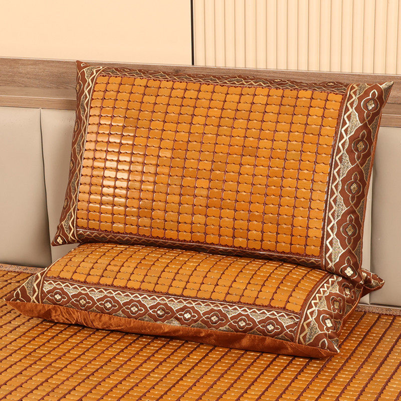 高品质夏季麻将凉席枕头套凉爽碳化枕套竹子抱枕套夏天单人竹席凉,床上用品,枕套,淘宝优惠券,粉丝福利购,淘宝优惠卷