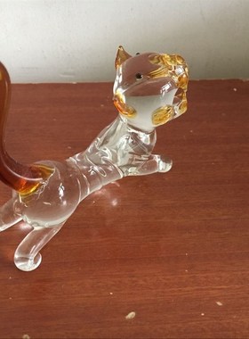 袖珍玻璃十二生肖鼠牛老虎兔龙蛇马羊猴鸡狗猪摆件摆设琉璃工艺品