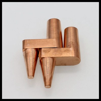 点焊机铬锆铜电极头火花机中心尖弯电极点焊头16*40*65苏州实体