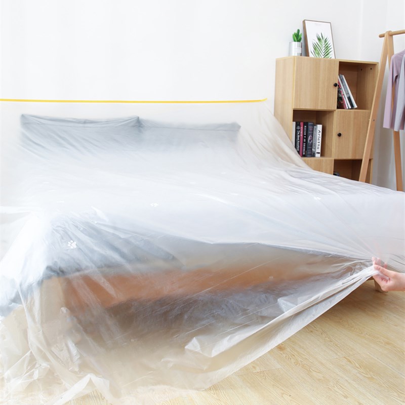 一次性防尘膜家具防尘布床罩w遮盖沙发衣柜装修保护防尘布塑料家