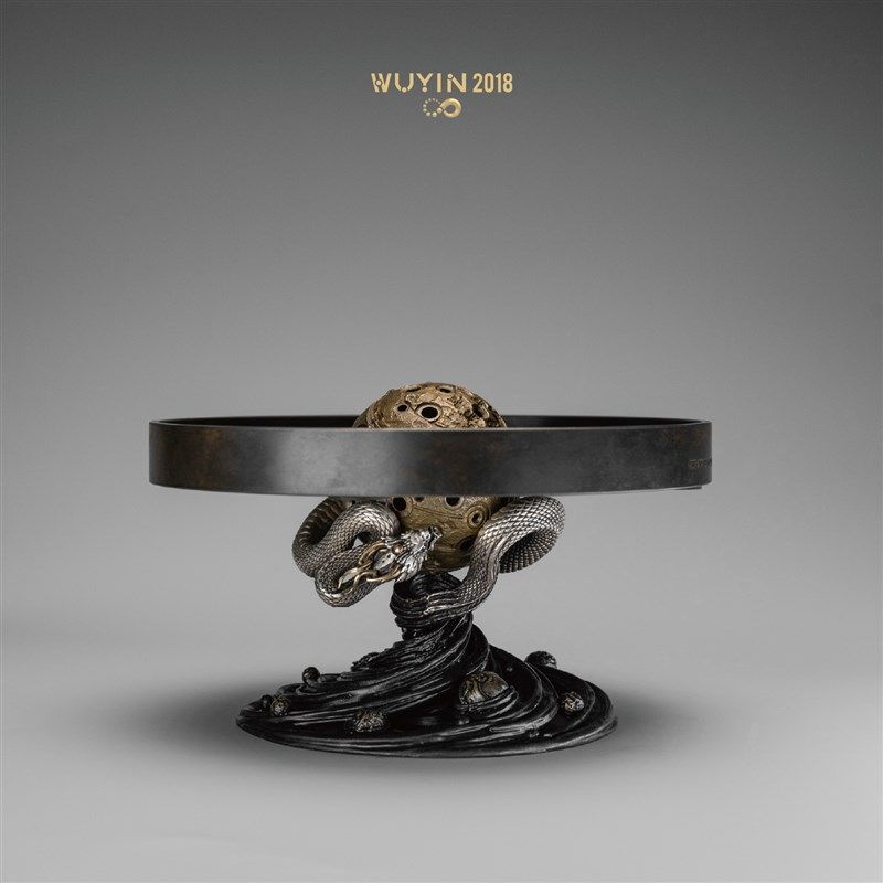 WUYIN无垠 升龙.盘 家居摆件 置物盘 铜925银18K金 潮流复古