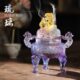 幻彩打篆盘香三檀香琉璃足熏炉家用香炉狻猊德炉沉宣仿古创意摆件