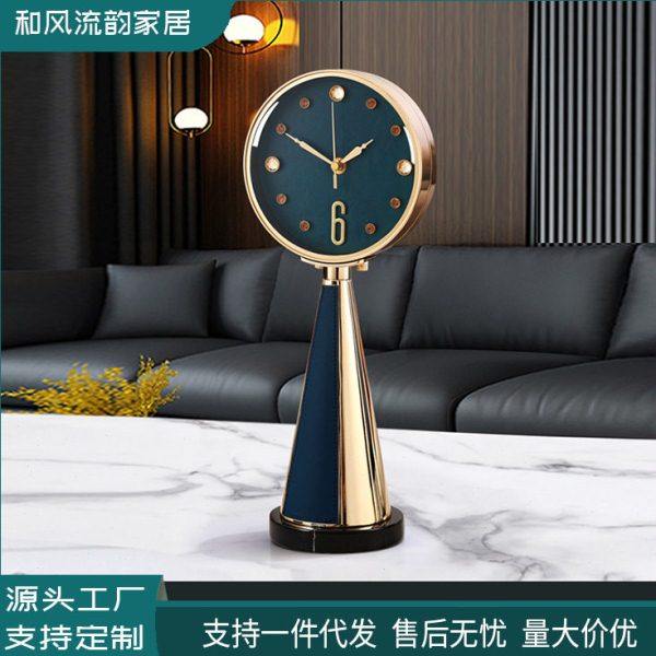 北欧时尚轻奢座钟客厅家用现简约创意装饰台钟时钟桌面摆件座钟,家居饰品,立钟/落地钟,淘宝优惠券,粉丝福利购,淘宝优惠卷
