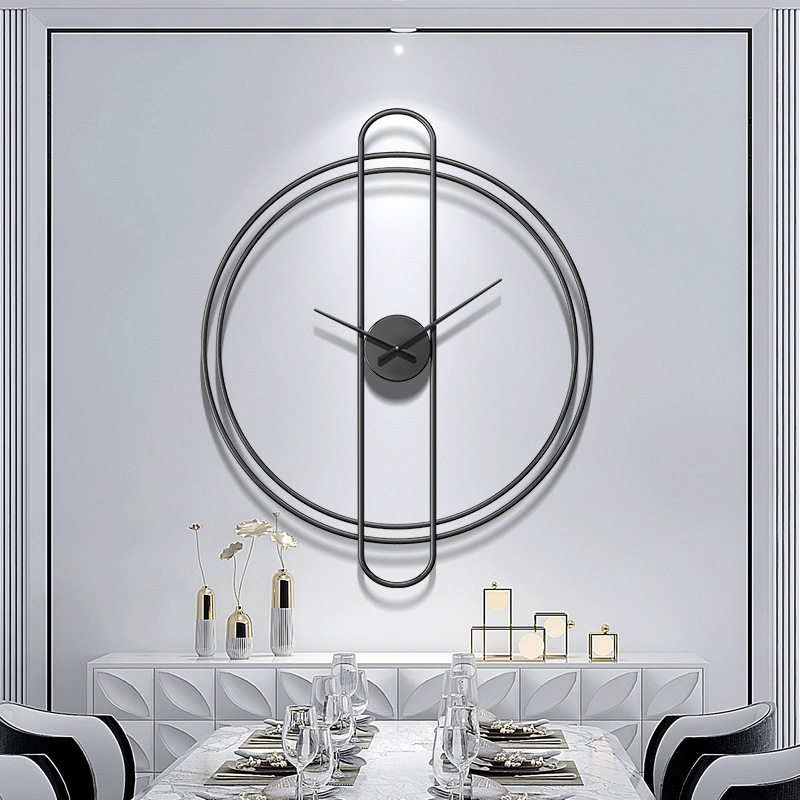 现代简约挂钟客厅时尚餐厅玄关钟表家用时钟艺术装饰极简风钟表