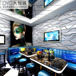 KTV墙纸3D立体闪光发光反光墙布酒吧包厢包房装饰装修背景墙壁纸