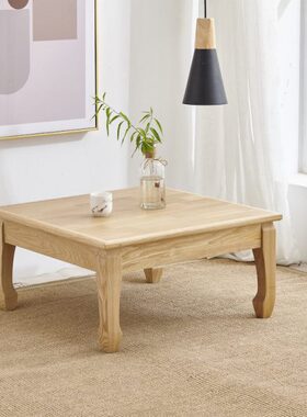 飘窗小桌子日式实木榻榻米茶几方桌阳台窗台地台炕桌禅意矮桌茶桌